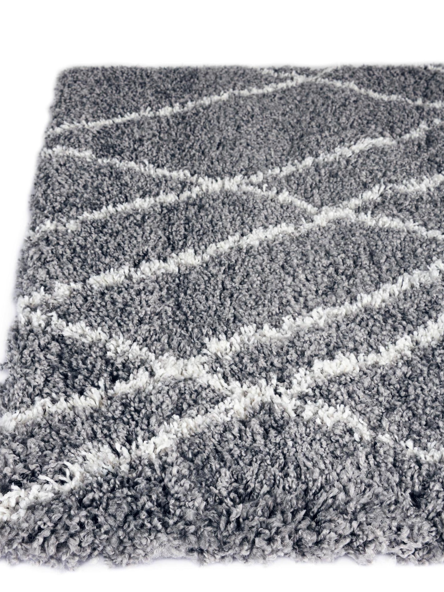 Pebble Gray 2' x 6' 7 Soft Touch Shag Runner Area Rug Thick Soft Touch Fluffy & Plush Shaggy Pile 100% Polypropylene Unique Carpet for Modern Home Interiors for Sale at Rug Engine