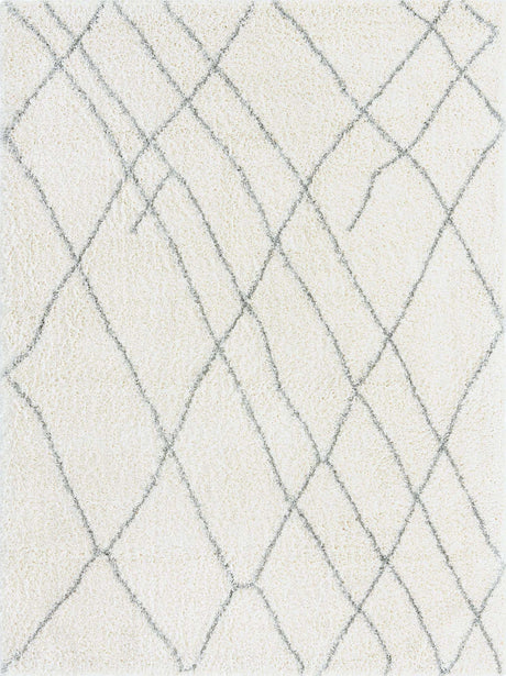 Ivory 7' 10 x 11' Soft Touch Shag Rectangle Area Rug Thick Soft Touch Fluffy & Plush Shaggy Pile