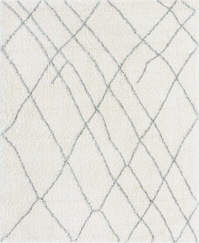 Ivory 7' 10 x 10' Soft Touch Shag Rectangle Area Rug Thick Soft Touch Fluffy & Plush Shaggy Pile