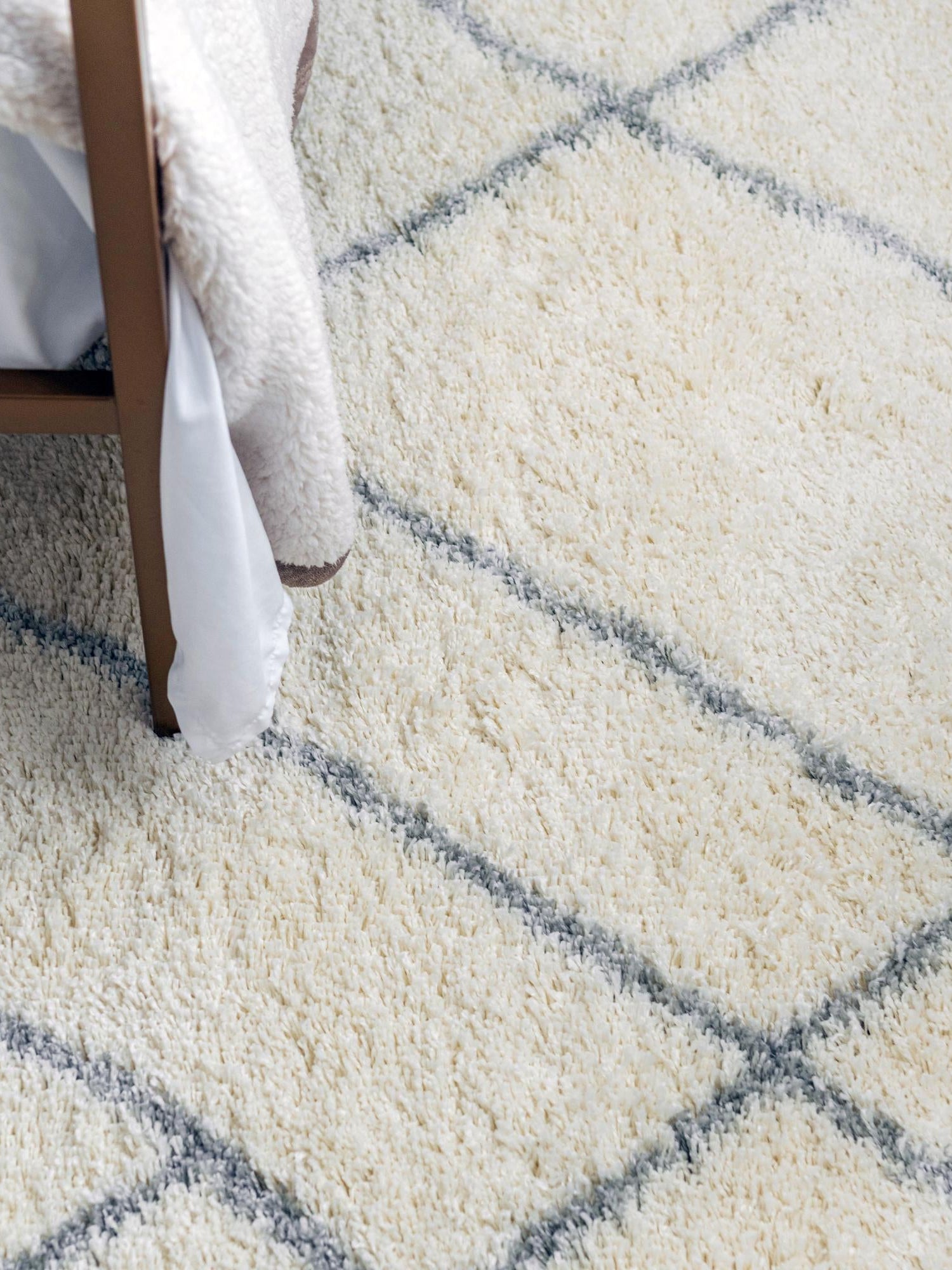 Ivory 9' x 12' Soft Touch Shag Rectangle Area Rug Thick Soft Touch Fluffy & Plush Shaggy Pile 100% Polypropylene Unique Carpet for Modern Home Interiors for Sale at Rug Engine