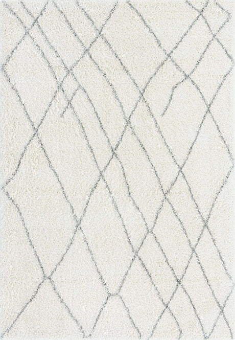 Ivory 6' 1 x 9' Soft Touch Shag Rectangle Area Rug Thick Soft Touch Fluffy & Plush Shaggy Pile