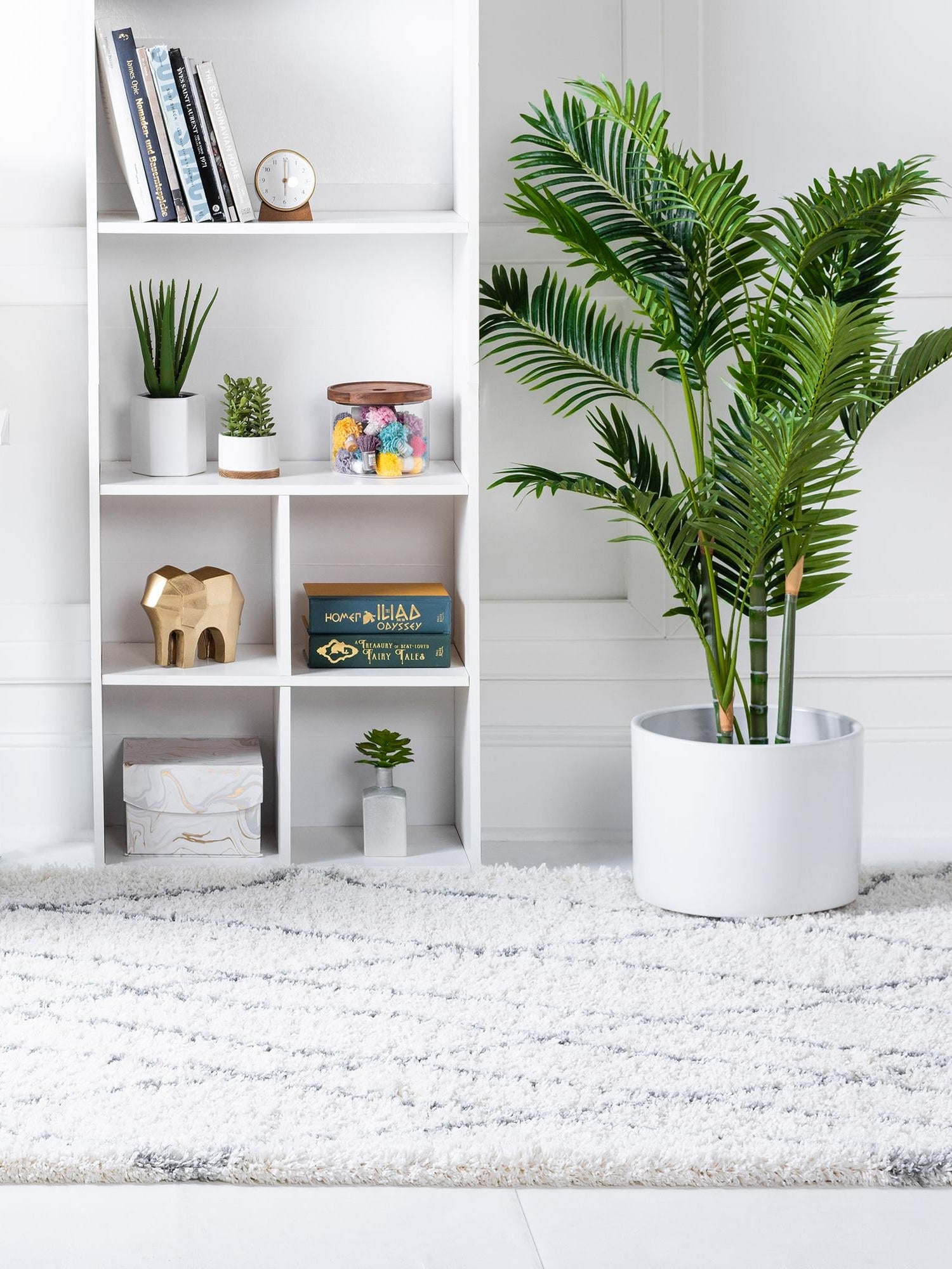 Ivory 6' 1 x 9' Soft Touch Shag Rectangle Area Rug Thick Soft Touch Fluffy & Plush Shaggy Pile 100% Polypropylene Unique Carpet for Modern Home Interiors for Sale at Rug Engine