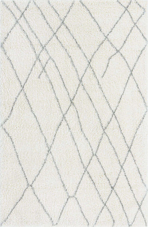Ivory 3' 3 x 5' 3 Soft Touch Shag Rectangle Area Rug Thick Soft Touch Fluffy & Plush Shaggy Pile