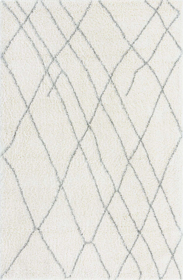 Ivory 3' 3 x 5' 3 Soft Touch Shag Rectangle Area Rug Thick Soft Touch Fluffy & Plush Shaggy Pile