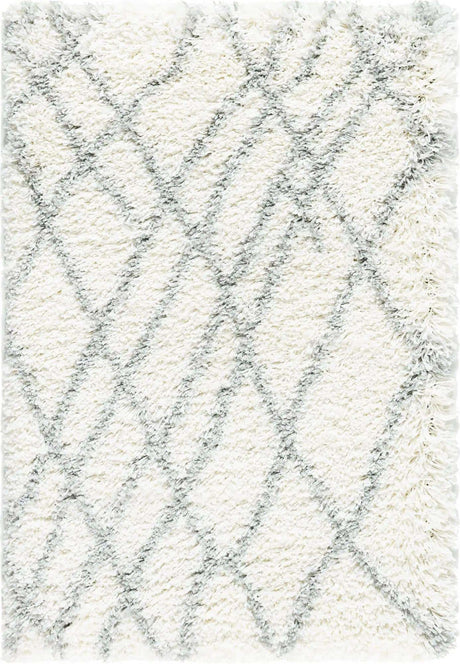 Ivory 2' x 3' 1 Soft Touch Shag Rectangle Area Rug Thick Soft Touch Fluffy & Plush Shaggy Pile