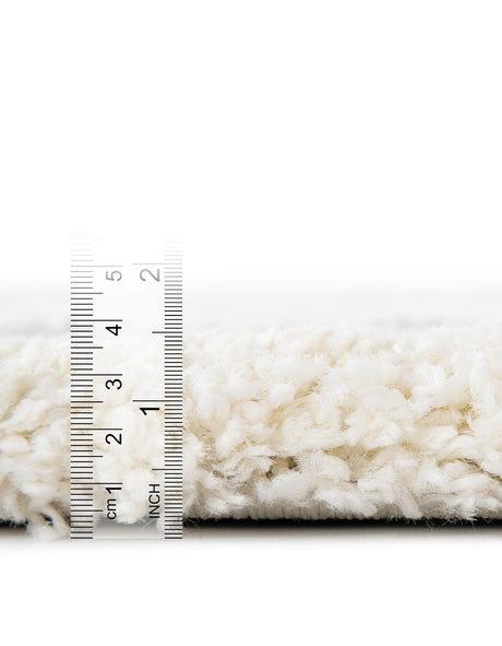 Ivory 4' 1 x 4' 1 Soft Touch Shag Square Area Rug Thick Soft Touch Fluffy & Plush Shaggy Pile 100% Polypropylene Unique Carpet for Modern Home Interiors for Sale at Rug Engine
