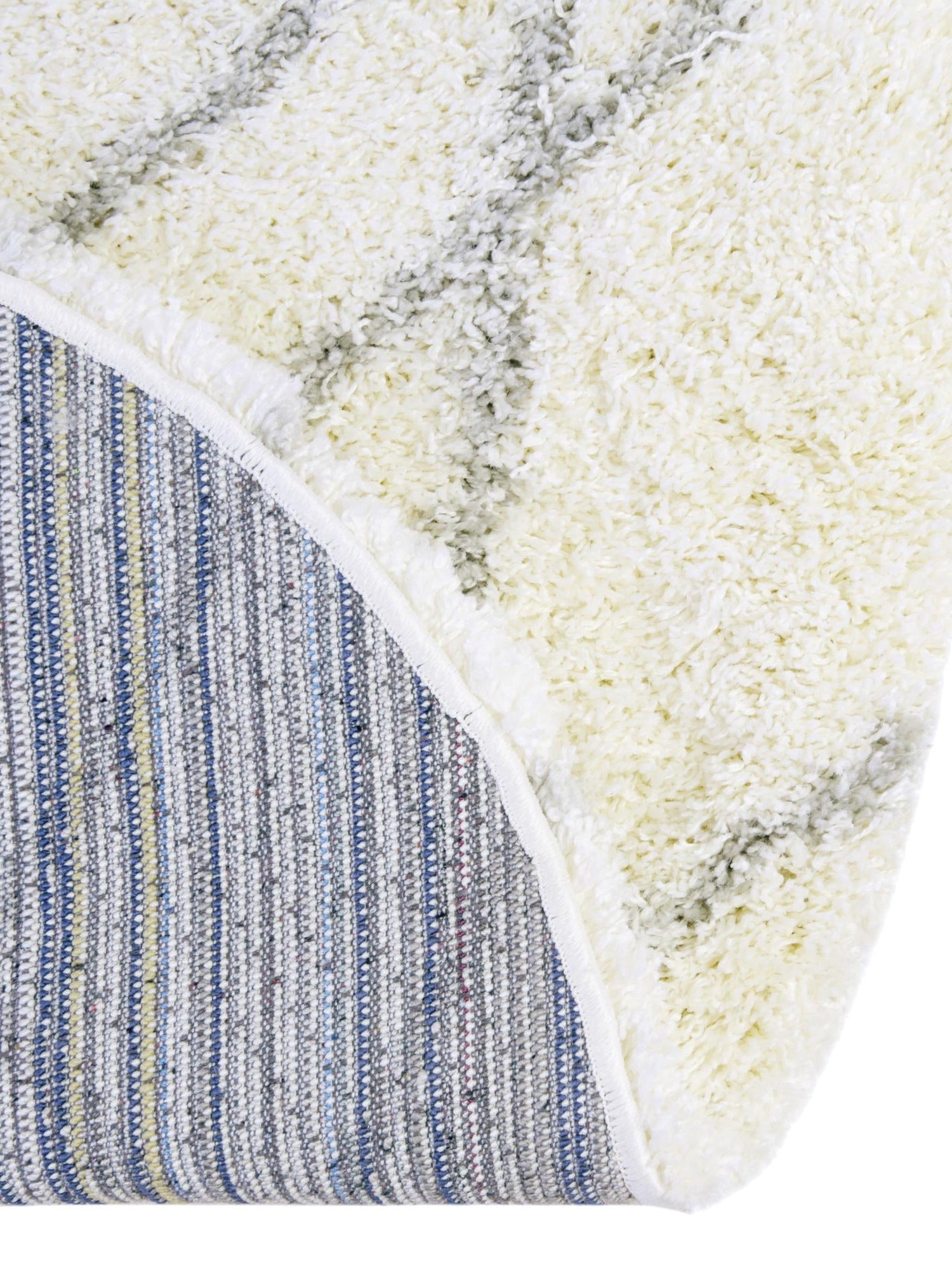 Ivory 4' 1 x 4' 1 Soft Touch Shag Round Area Rug Thick Soft Touch Fluffy & Plush Shaggy Pile 100% Polypropylene Unique Carpet for Modern Home Interiors for Sale at Rug Engine
