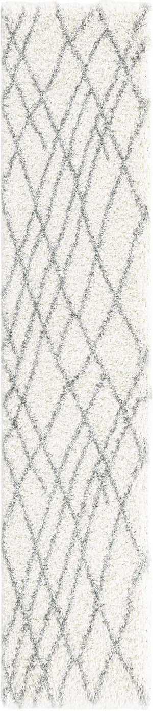 Ivory 2' 7 x 13' 1 Soft Touch Shag Runner Area Rug Thick Soft Touch Fluffy & Plush Shaggy Pile