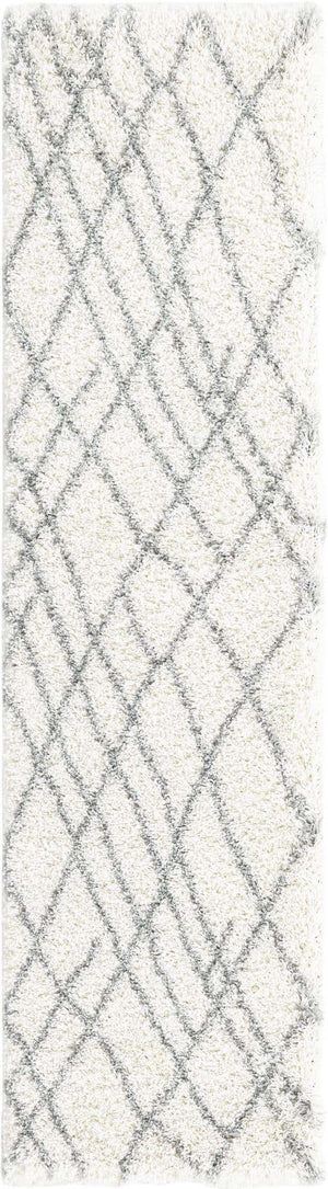 Ivory 2' 7 x 10' Soft Touch Shag Runner Area Rug Thick Soft Touch Fluffy & Plush Shaggy Pile