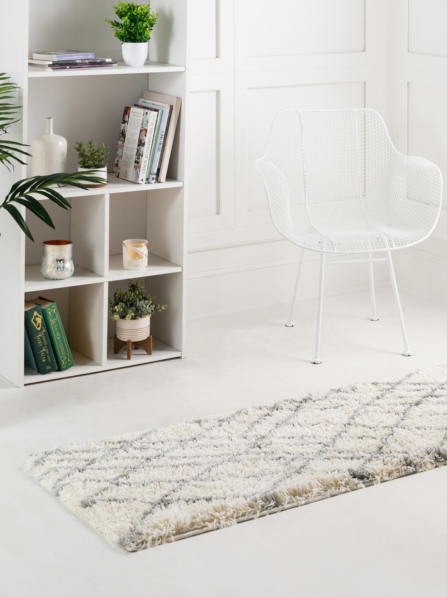 Ivory 2' 7 x 10' Soft Touch Shag Runner Area Rug Thick Soft Touch Fluffy & Plush Shaggy Pile 100% Polypropylene Unique Carpet for Modern Home Interiors for Sale at Rug Engine