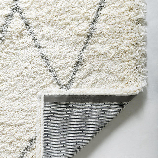 Ivory 2' x 6' 7 Soft Touch Shag Runner Area Rug Thick Soft Touch Fluffy & Plush Shaggy Pile