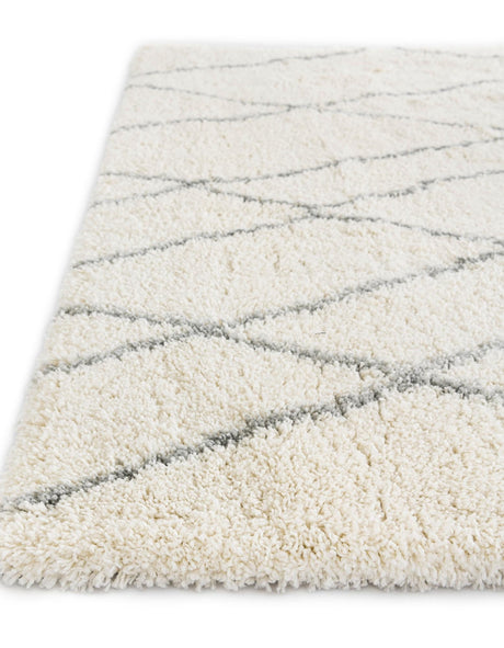 Ivory 2' x 6' 7 Soft Touch Shag Runner Area Rug Thick Soft Touch Fluffy & Plush Shaggy Pile 100% Polypropylene Unique Carpet for Modern Home Interiors for Sale at Rug Engine