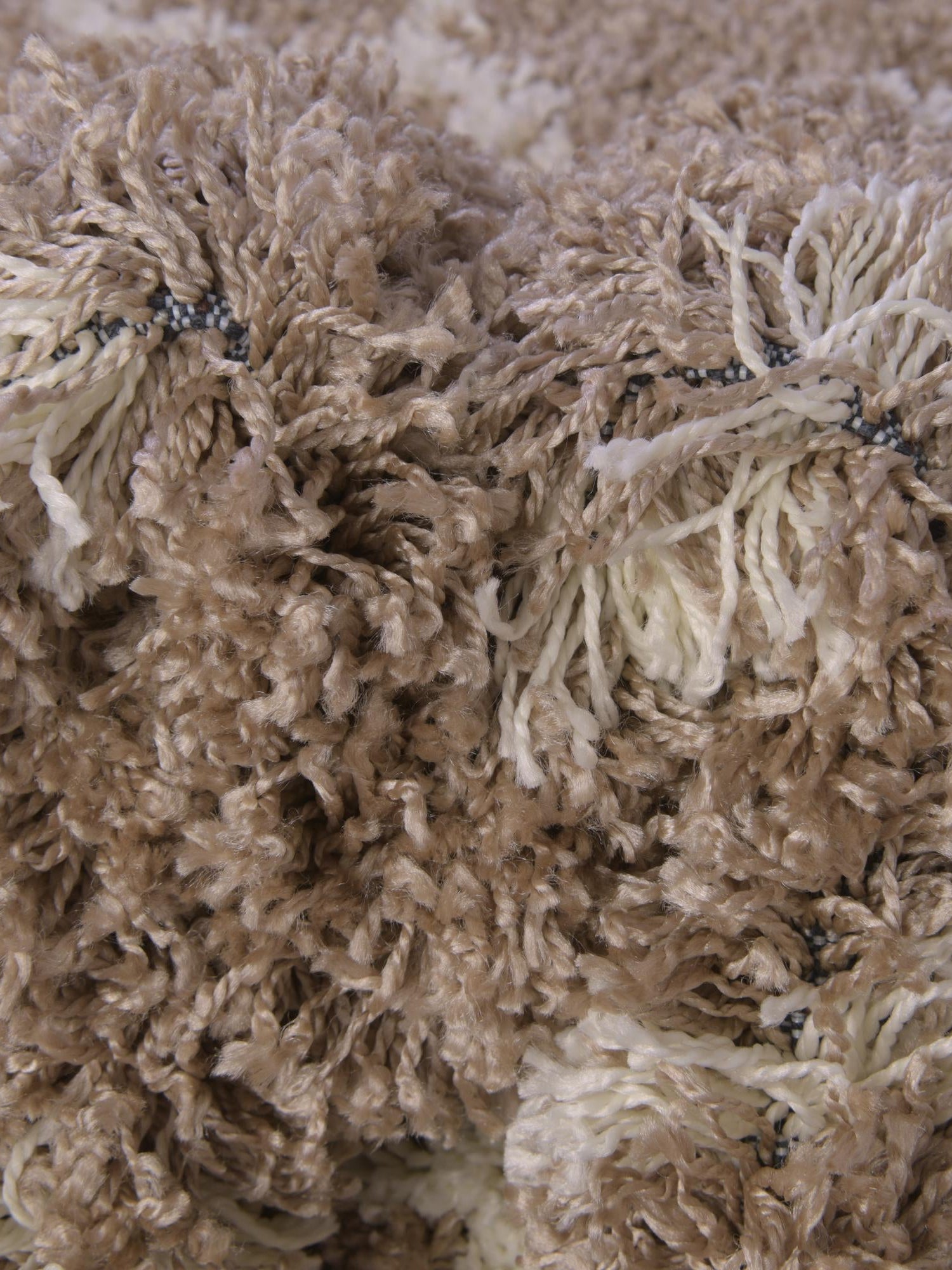 Khaki 2' x 3' 1 Soft Touch Shag Rectangle Area Rug Thick Soft Touch Fluffy & Plush Shaggy Pile 100% Polypropylene Unique Carpet for Modern Home Interiors for Sale at Rug Engine
