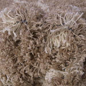 Khaki 7' 1 x 10' Soft Touch Shag Rectangle Area Rug Thick Soft Touch Fluffy & Plush Shaggy Pile