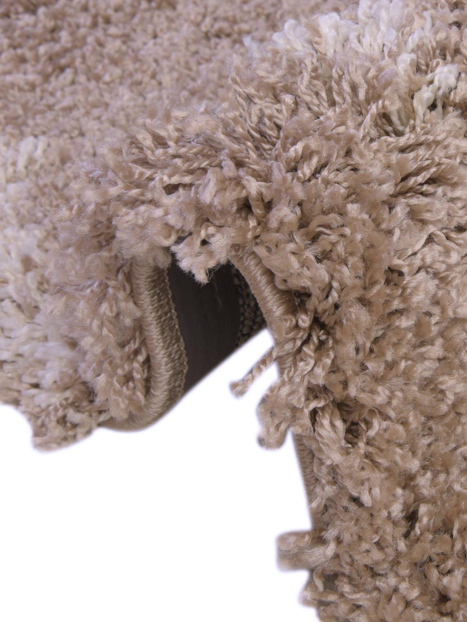 Khaki 7' 1 x 10' Soft Touch Shag Rectangle Area Rug Thick Soft Touch Fluffy & Plush Shaggy Pile 100% Polypropylene Unique Carpet for Modern Home Interiors for Sale at Rug Engine