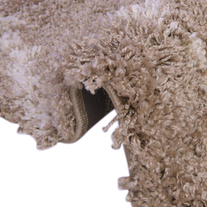 Khaki 7' 1 x 10' Soft Touch Shag Rectangle Area Rug Thick Soft Touch Fluffy & Plush Shaggy Pile