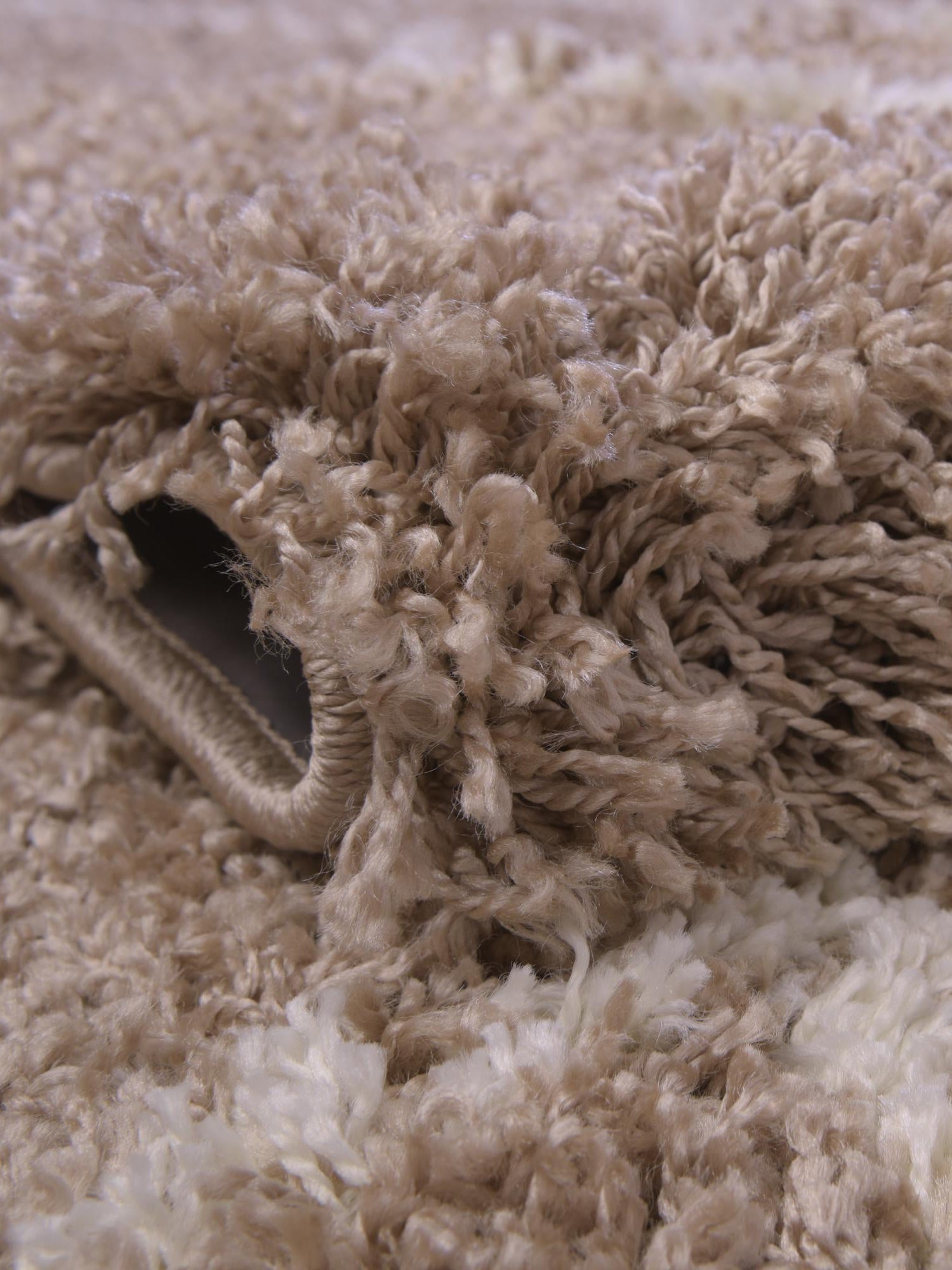 Khaki 5' 3 x 5' 3 Soft Touch Shag Square Area Rug Thick Soft Touch Fluffy & Plush Shaggy Pile 100% Polypropylene Unique Carpet for Modern Home Interiors for Sale at Rug Engine