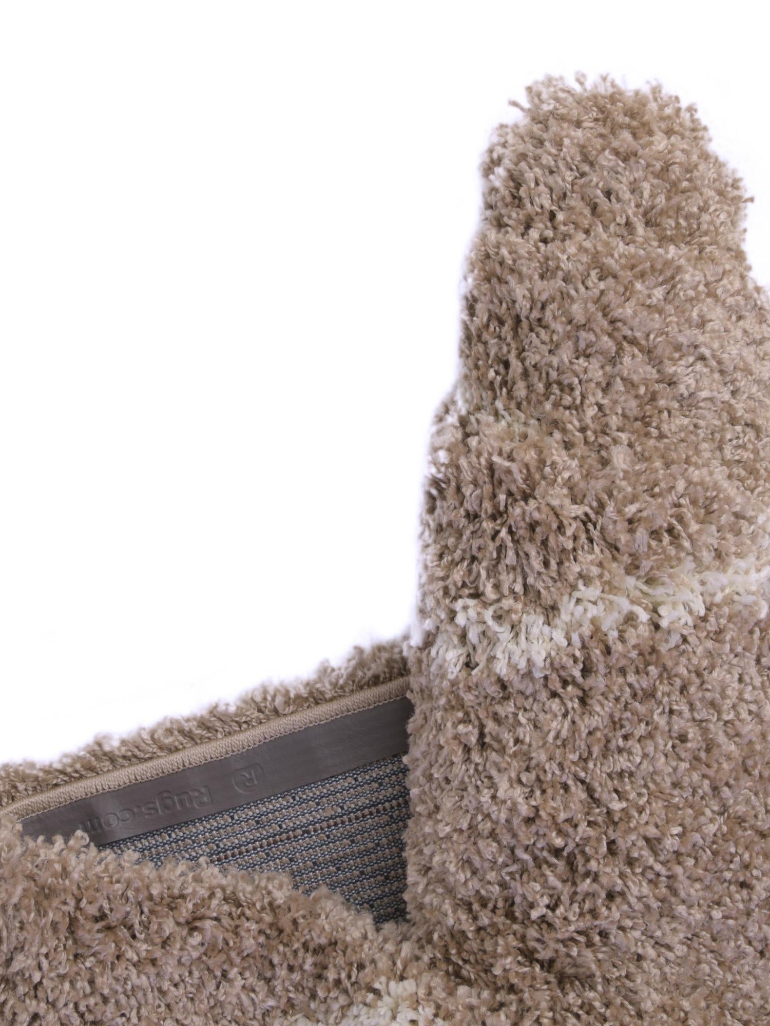 Khaki 5' 3 x 5' 3 Soft Touch Shag Square Area Rug Thick Soft Touch Fluffy & Plush Shaggy Pile 100% Polypropylene Unique Carpet for Modern Home Interiors for Sale at Rug Engine