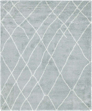 Sage Green 7' 10 x 10' Soft Touch Shag Rectangle Area Rug Thick Soft Touch Fluffy & Plush Shaggy Pile