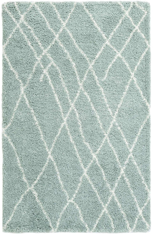 Sage Green 5' 3 x 8' Soft Touch Shag Rectangle Area Rug Thick Soft Touch Fluffy & Plush Shaggy Pile