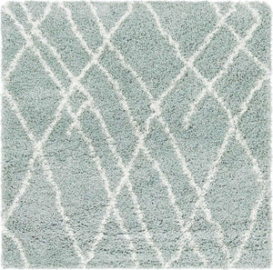 Sage Green 4' 1 x 6' 1 Soft Touch Shag Rectangle Area Rug Thick Soft Touch Fluffy & Plush Shaggy Pile