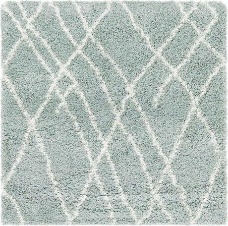 Sage Green 4' 1 x 6' 1 Soft Touch Shag Rectangle Area Rug Thick Soft Touch Fluffy & Plush Shaggy Pile