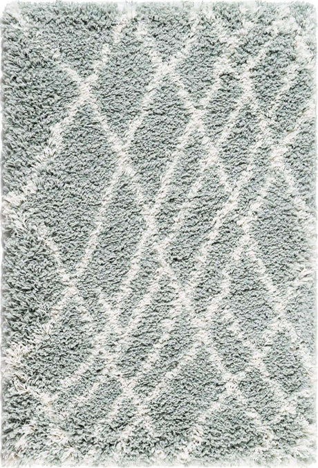 Sage Green 2' x 3' 1 Soft Touch Shag Rectangle Area Rug Thick Soft Touch Fluffy & Plush Shaggy Pile