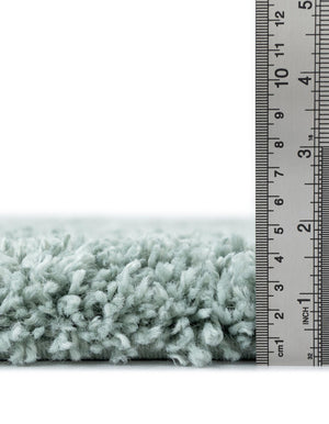 Sage Green 5' 3 x 5' 3 Soft Touch Shag Square Area Rug Thick Soft Touch Fluffy & Plush Shaggy Pile