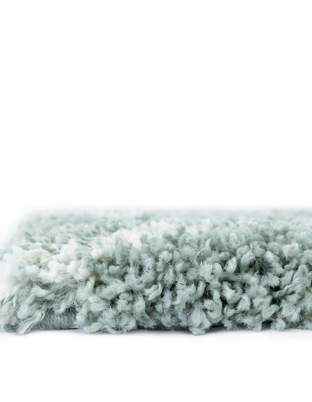 Sage Green 5' 3 x 5' 3 Soft Touch Shag Square Area Rug Thick Soft Touch Fluffy & Plush Shaggy Pile