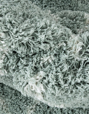 Sage Green 5' 3 x 5' 3 Soft Touch Shag Square Area Rug Thick Soft Touch Fluffy & Plush Shaggy Pile