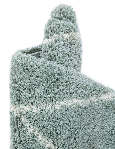 Sage Green 5' 3 x 5' 3 Soft Touch Shag Square Area Rug Thick Soft Touch Fluffy & Plush Shaggy Pile 100% Polypropylene Unique Carpet for Modern Home Interiors for Sale at Rug Engine