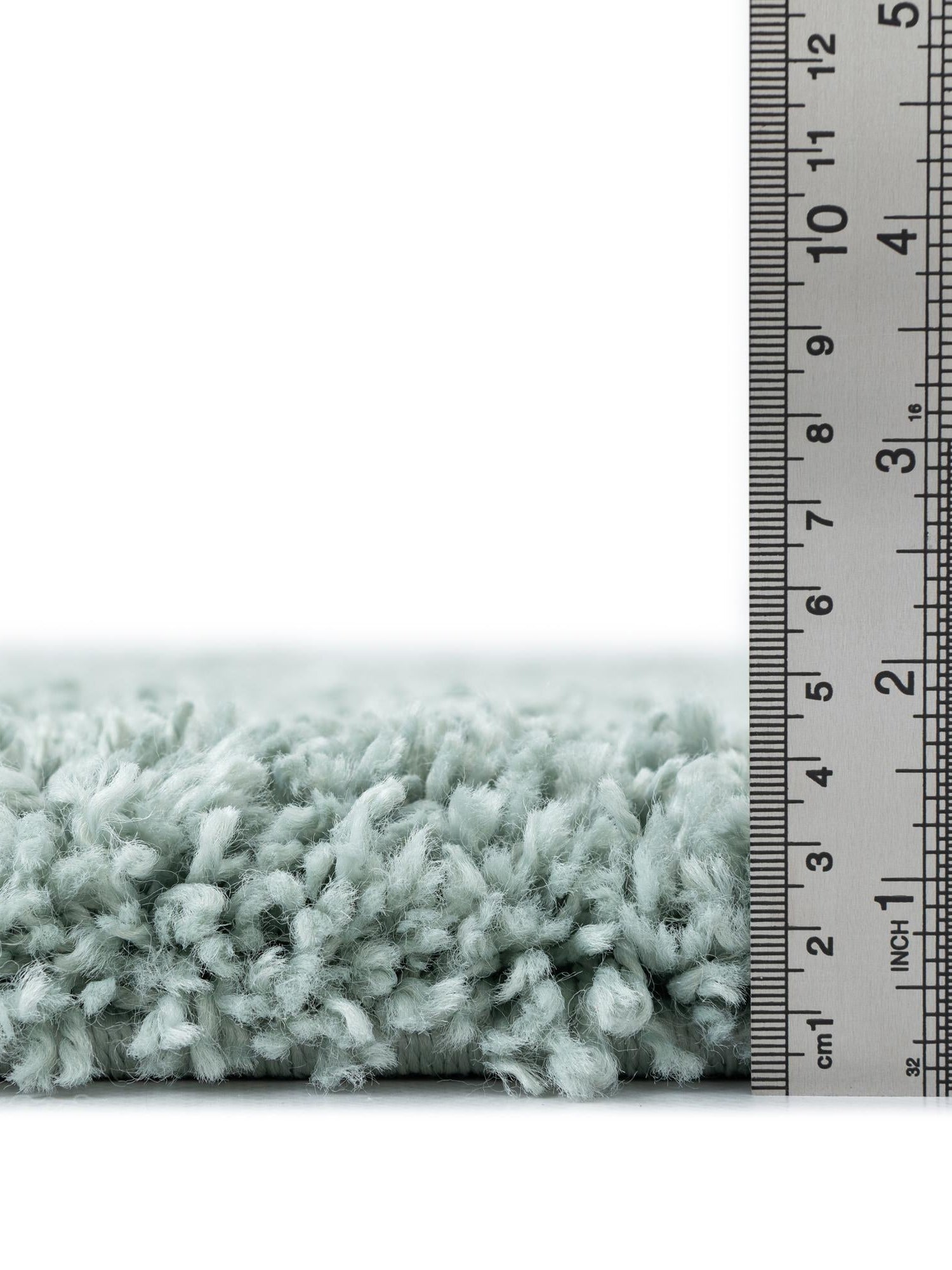 Sage Green 6' 1 x 6' 1 Soft Touch Shag Round Area Rug Thick Soft Touch Fluffy & Plush Shaggy Pile