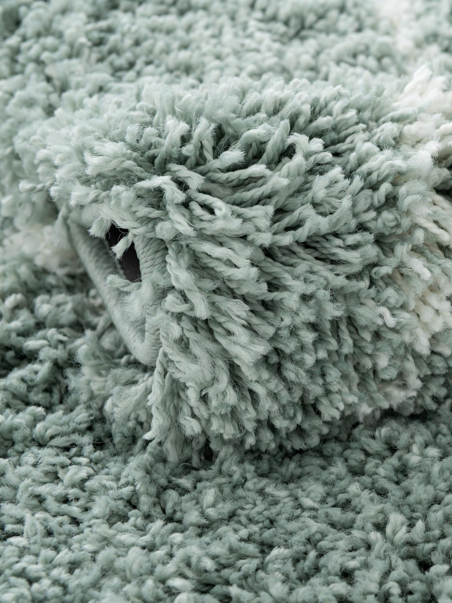 Sage Green 6' 1 x 6' 1 Soft Touch Shag Round Area Rug Thick Soft Touch Fluffy & Plush Shaggy Pile