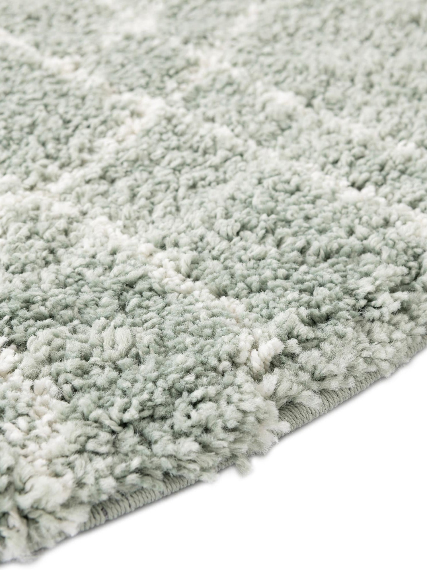 Sage Green 6' 1 x 6' 1 Soft Touch Shag Round Area Rug Thick Soft Touch Fluffy & Plush Shaggy Pile