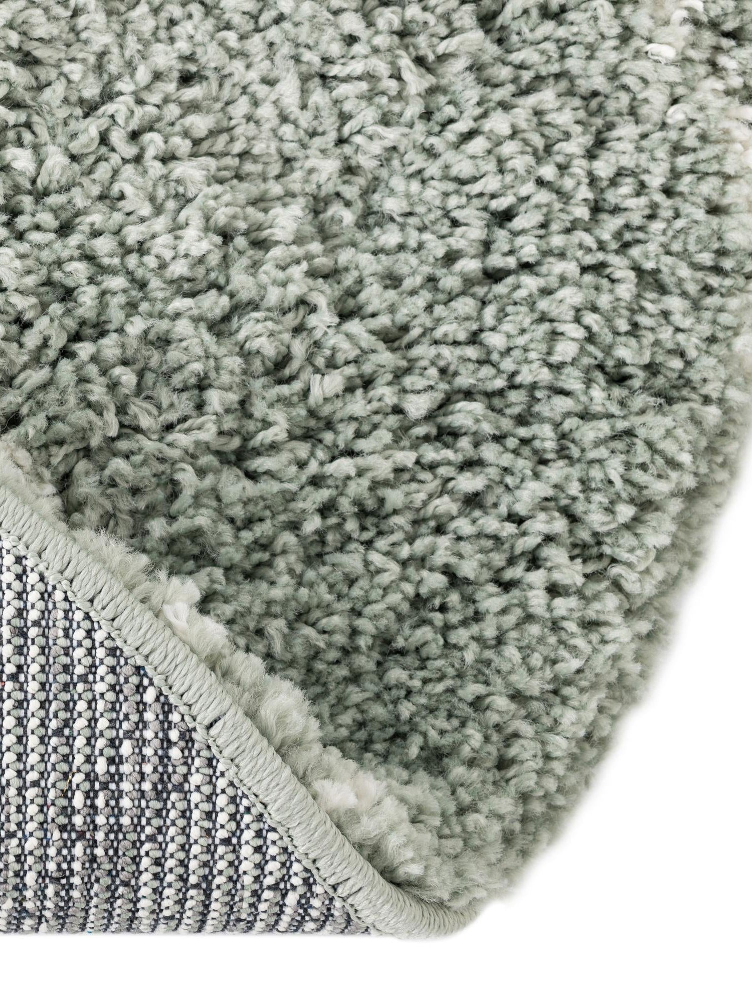 Sage Green 6' 1 x 6' 1 Soft Touch Shag Round Area Rug Thick Soft Touch Fluffy & Plush Shaggy Pile