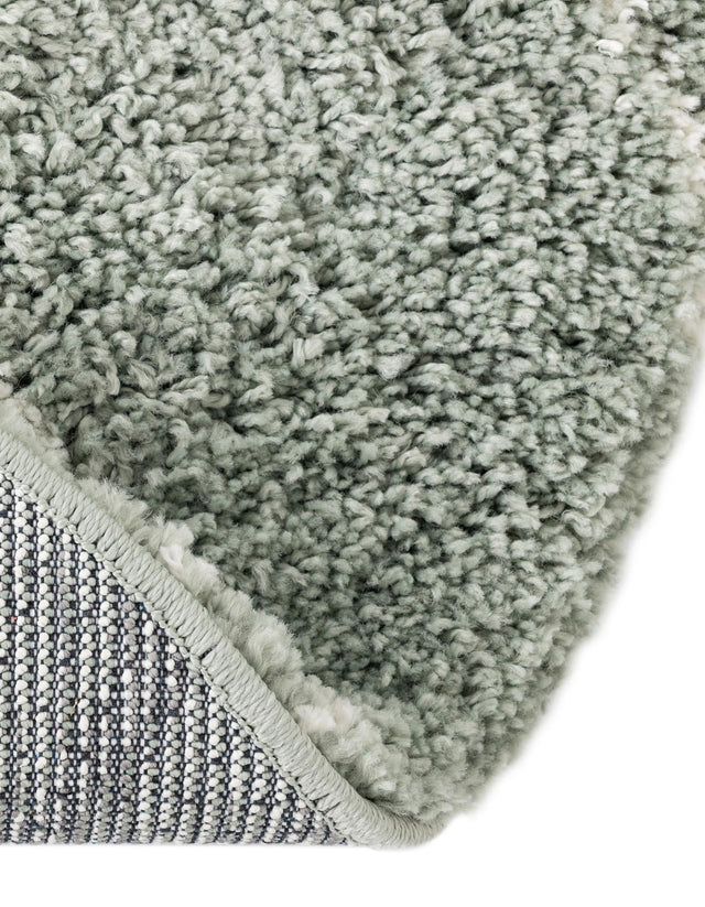 Sage Green 6' 1 x 6' 1 Soft Touch Shag Round Area Rug Thick Soft Touch Fluffy & Plush Shaggy Pile