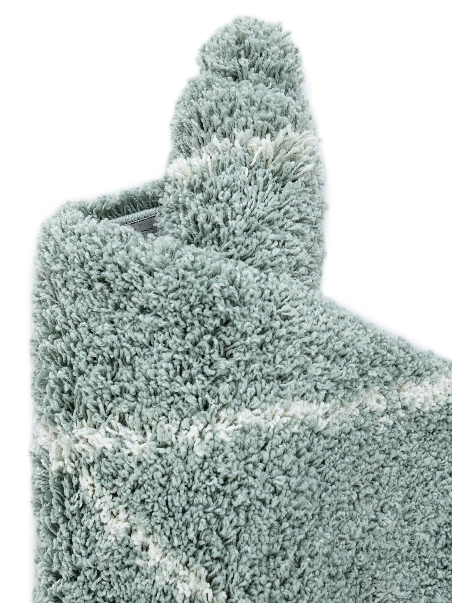 Sage Green 6' 1 x 6' 1 Soft Touch Shag Round Area Rug Thick Soft Touch Fluffy & Plush Shaggy Pile