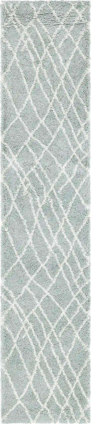 Sage Green 2' 7 x 13' 1 Soft Touch Shag Runner Area Rug Thick Soft Touch Fluffy & Plush Shaggy Pile