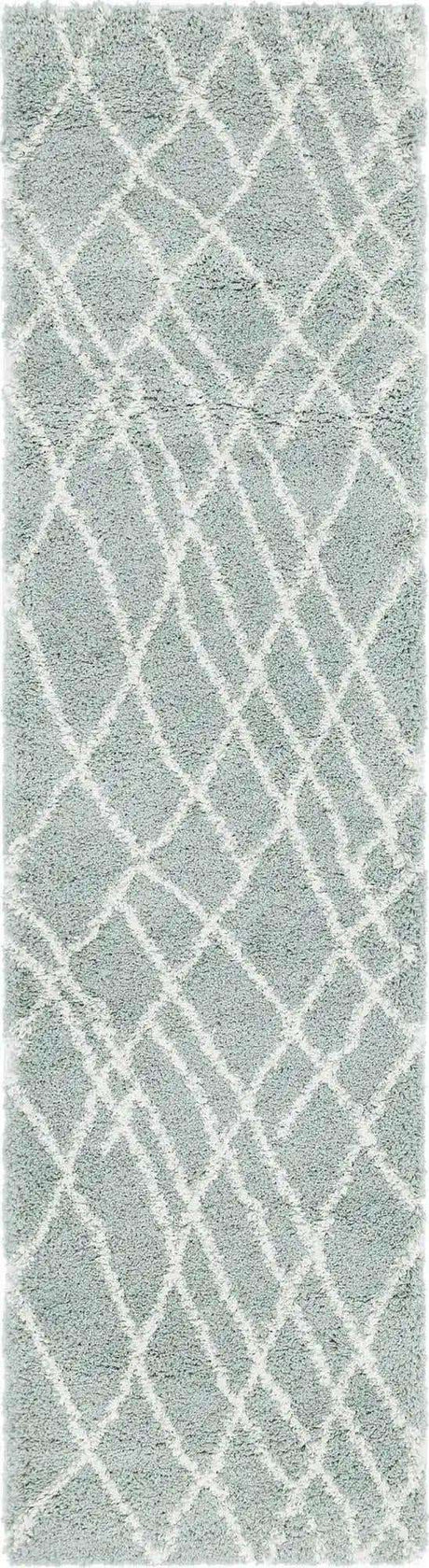 Sage Green 2' 7 x 10' Soft Touch Shag Runner Area Rug Thick Soft Touch Fluffy & Plush Shaggy Pile