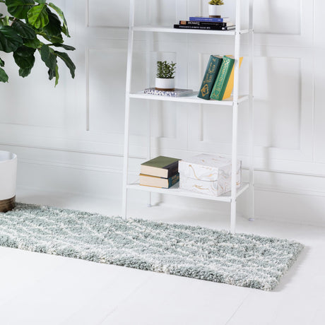 Sage Green 2' x 6' 7 Soft Touch Shag Runner Area Rug Thick Soft Touch Fluffy & Plush Shaggy Pile 100% Polypropylene Unique Carpet for Modern Home Interiors for Sale at Rug Engine