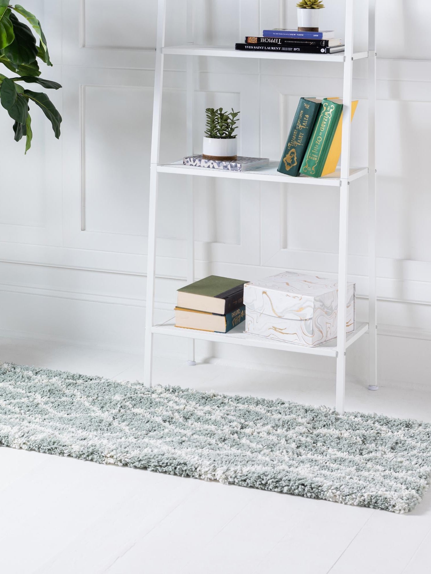 Sage Green 2' 7 x 10' Soft Touch Shag Runner Area Rug Thick Soft Touch Fluffy & Plush Shaggy Pile 100% Polypropylene Unique Carpet for Modern Home Interiors for Sale at Rug Engine