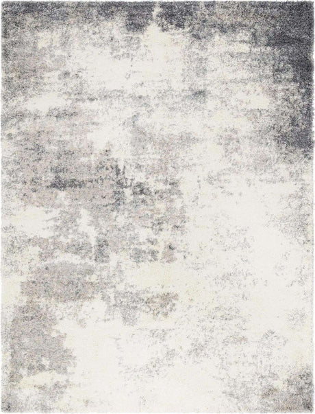 Pebble Gray 9' 10 x 13' 1 Soft Touch Shag Rectangle Area Rug Thick Soft Touch Fluffy & Plush Shaggy Pile