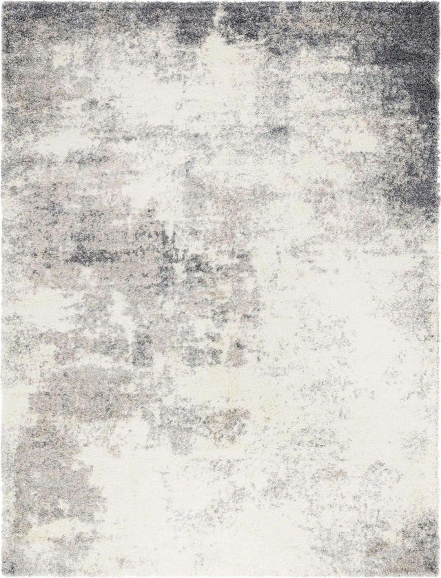 Pebble Gray 9' 10 x 13' 1 Soft Touch Shag Rectangle Area Rug Thick Soft Touch Fluffy & Plush Shaggy Pile