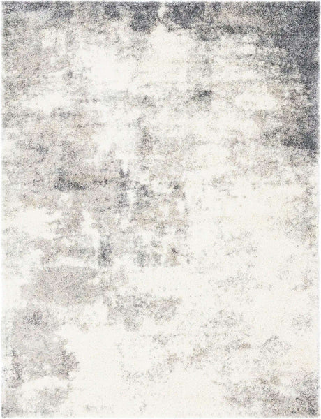 Pebble Gray 9' x 12' Soft Touch Shag Rectangle Area Rug Thick Soft Touch Fluffy & Plush Shaggy Pile