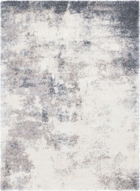 Pebble Gray 7' 10 x 11' Soft Touch Shag Rectangle Area Rug Thick Soft Touch Fluffy & Plush Shaggy Pile