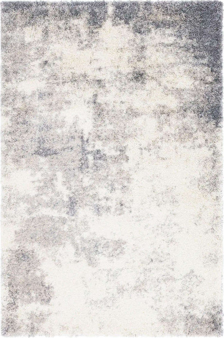 Pebble Gray 6' 1 x 9' Soft Touch Shag Rectangle Area Rug Thick Soft Touch Fluffy & Plush Shaggy Pile