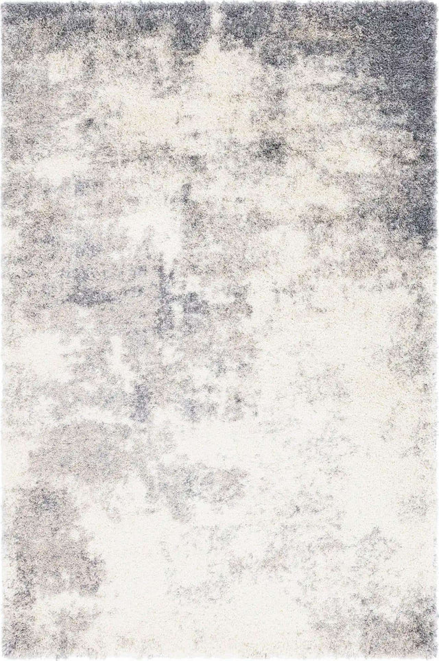 Pebble Gray 6' 1 x 9' Soft Touch Shag Rectangle Area Rug Thick Soft Touch Fluffy & Plush Shaggy Pile