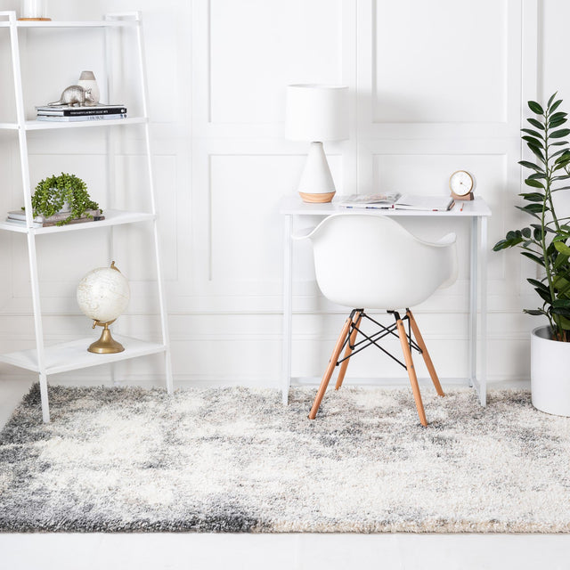 Pebble Gray 5' 3 x 8' Soft Touch Shag Rectangle Area Rug Thick Soft Touch Fluffy & Plush Shaggy Pile