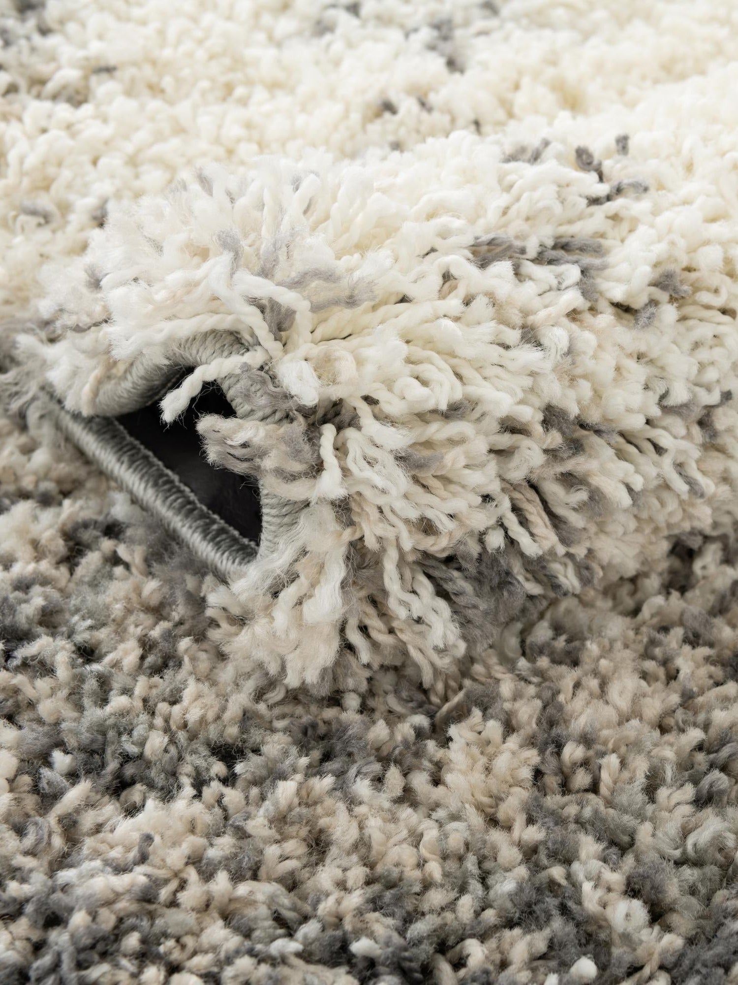Pebble Gray 5' 3 x 8' Soft Touch Shag Rectangle Area Rug Thick Soft Touch Fluffy & Plush Shaggy Pile 100% Polypropylene Unique Carpet for Modern Home Interiors for Sale at Rug Engine