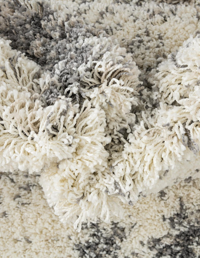 Pebble Gray 5' 3 x 8' Soft Touch Shag Rectangle Area Rug Thick Soft Touch Fluffy & Plush Shaggy Pile